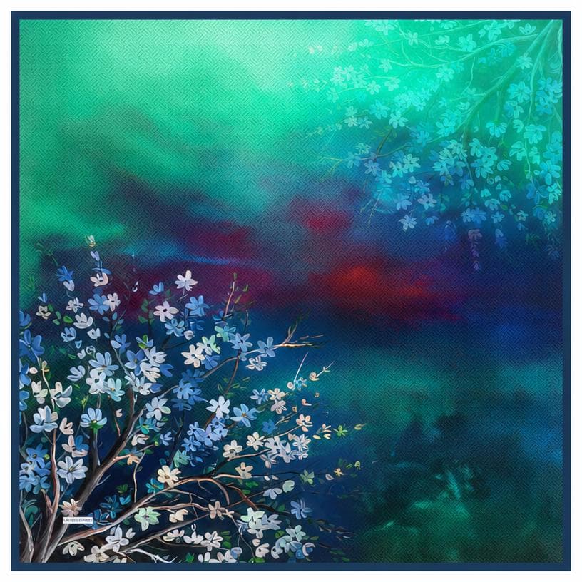 Gece Baharı — Eşarp 90x90CM