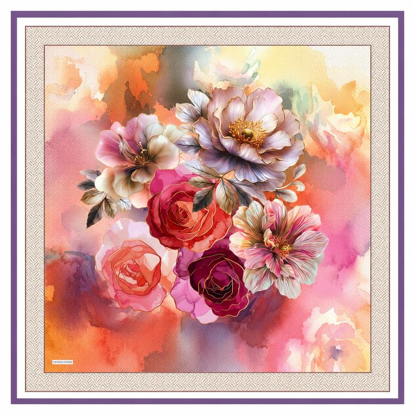 Gülün Rüyası — Eşarp 90x90CM